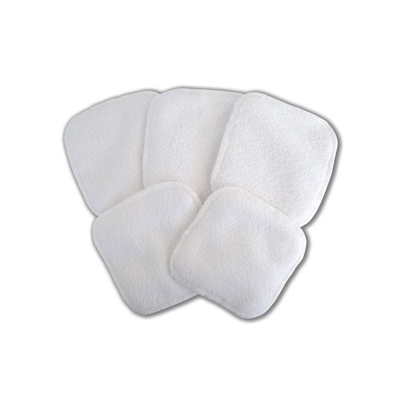 Toilette et bain Microfibre - 5 lingettes lavables Toilette et bain Microfibre - 5 lingettes lavables